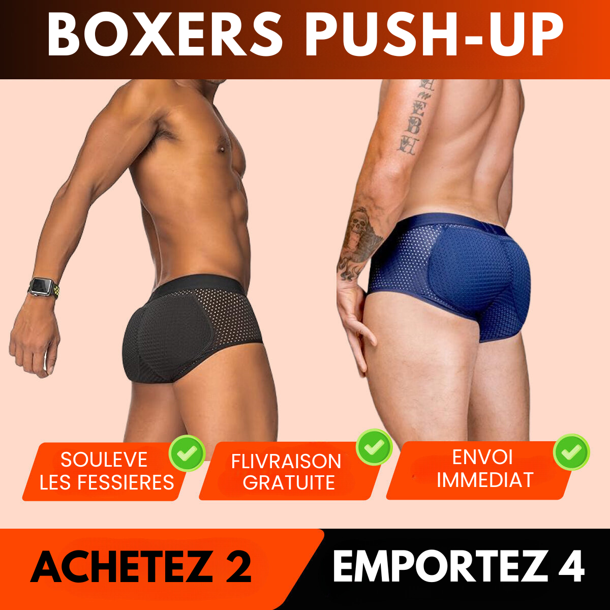 Pack de Boxers Push-Up TUTTI® – DERNIER JOUR !