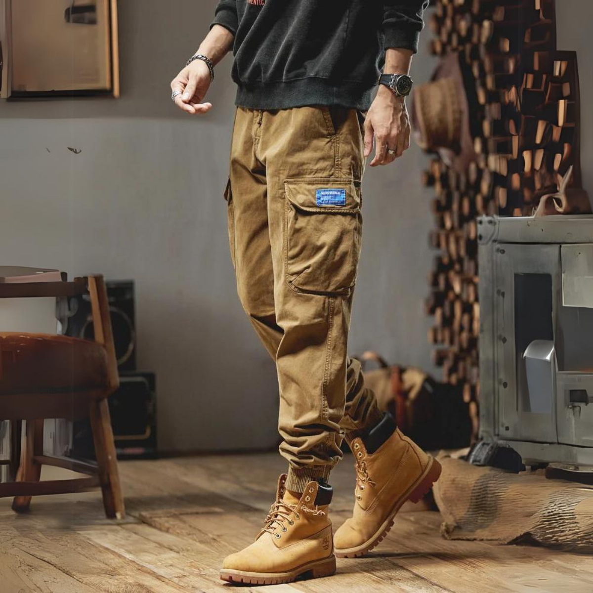 Pantalon Cargo Casual Rétro