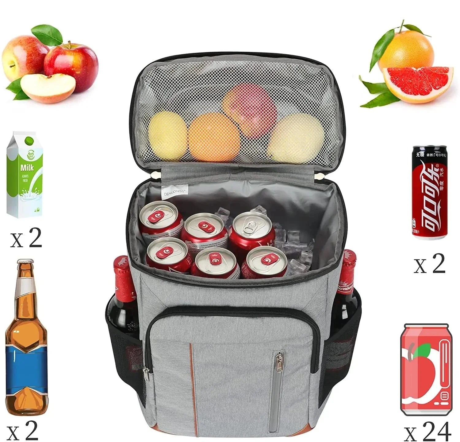 Sac à dos thermique 30L avec Compartiment pour Aliments et Boissons