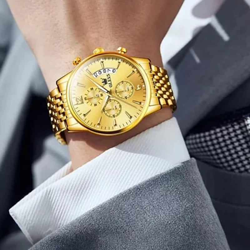 Montre Homme Gold Quartz