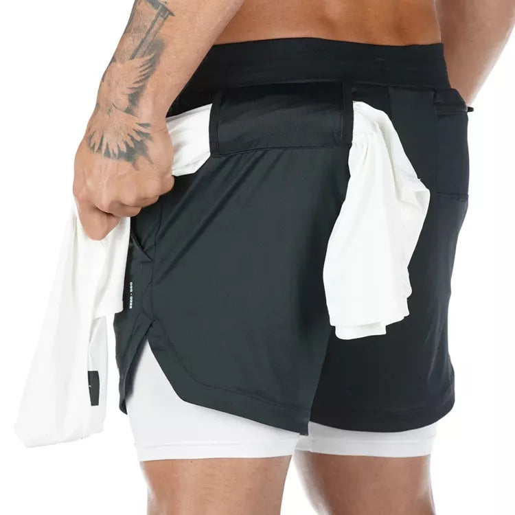 Shorts Casual à Double Couche