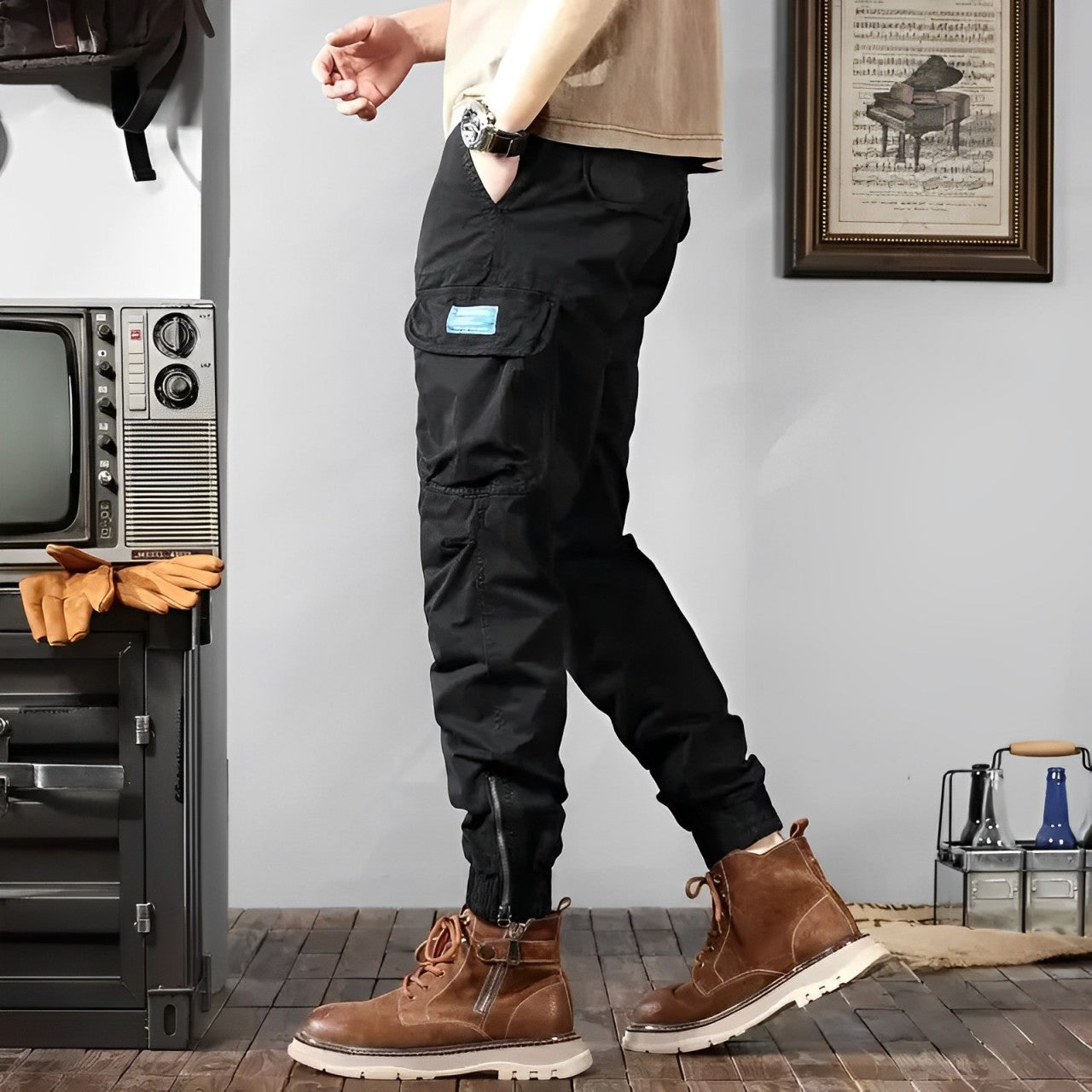 Pantalon Cargo Casual Rétro