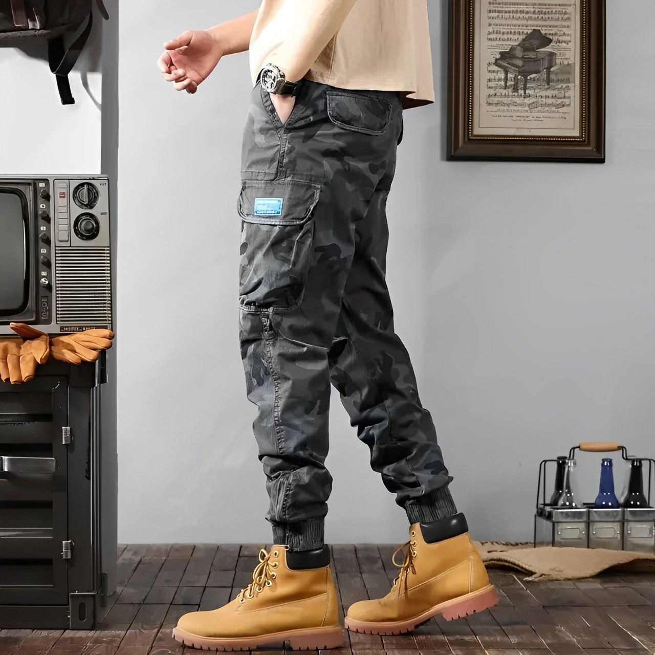 Pantalon Cargo Casual Rétro