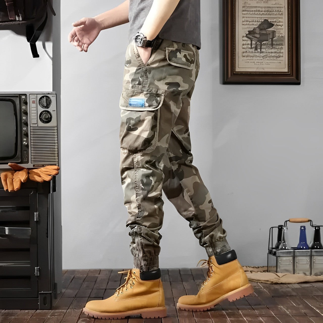 Pantalon Cargo Casual Rétro